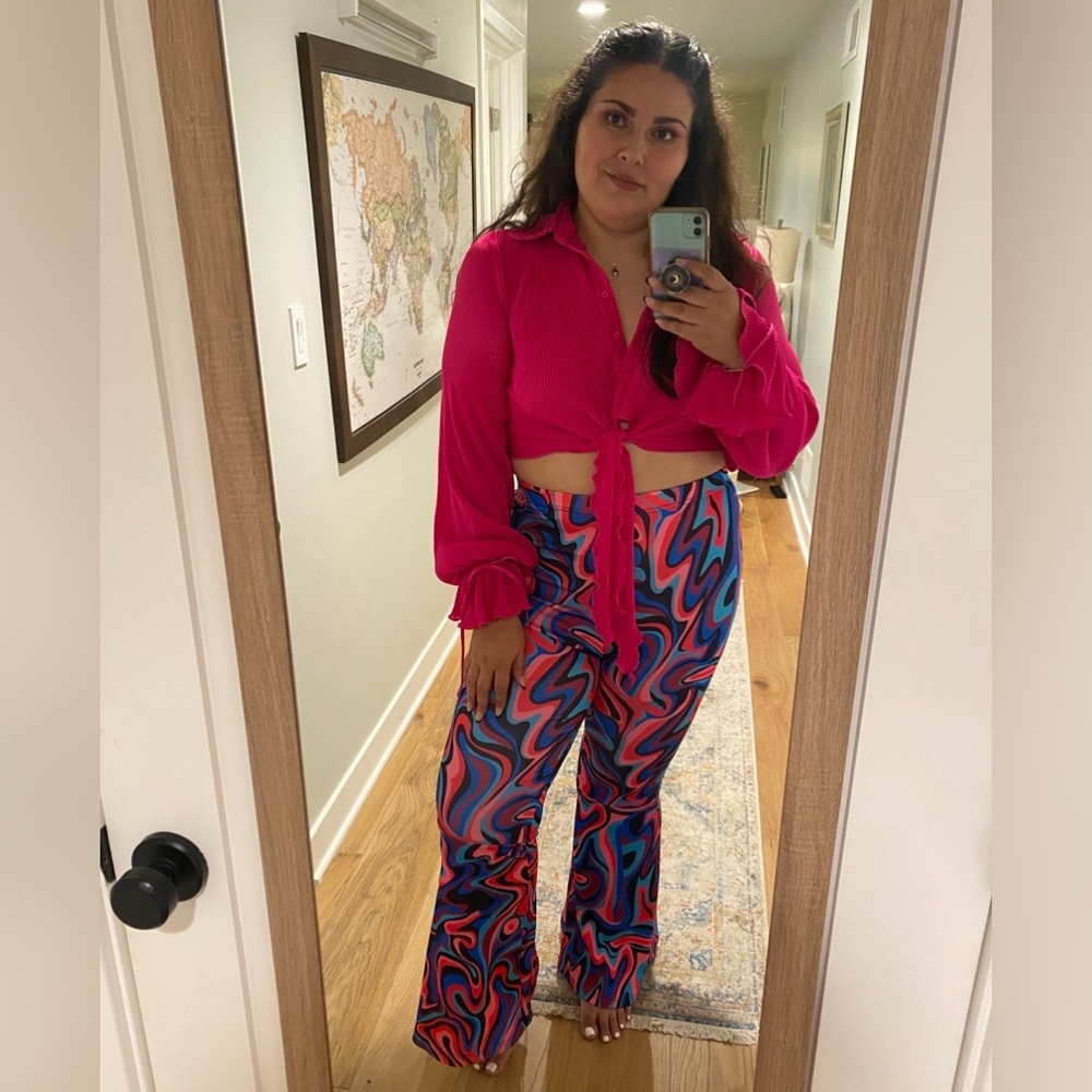 Vibrant Multicolor Women's Flared Pants